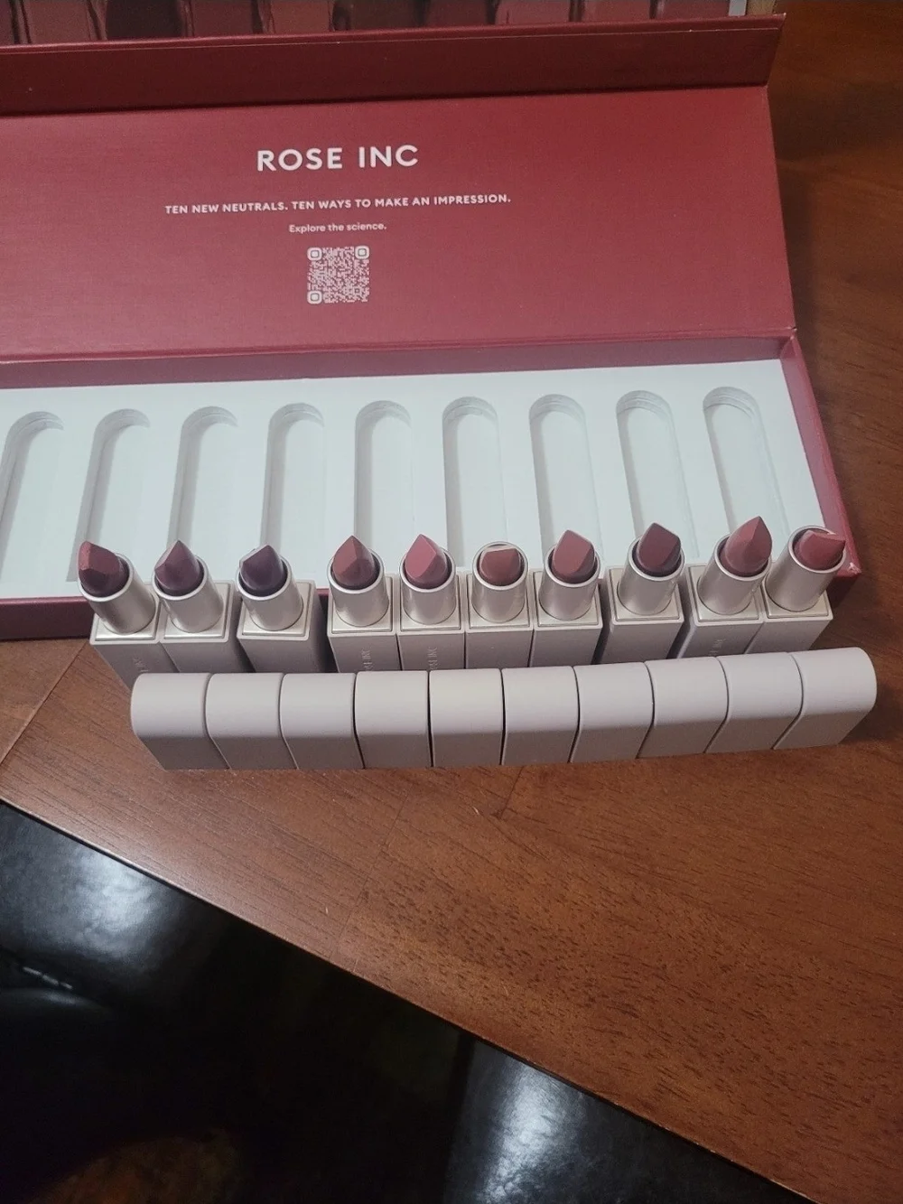 ROSE INC Ten New Neutrals Lipstick Set – Neutral Tones